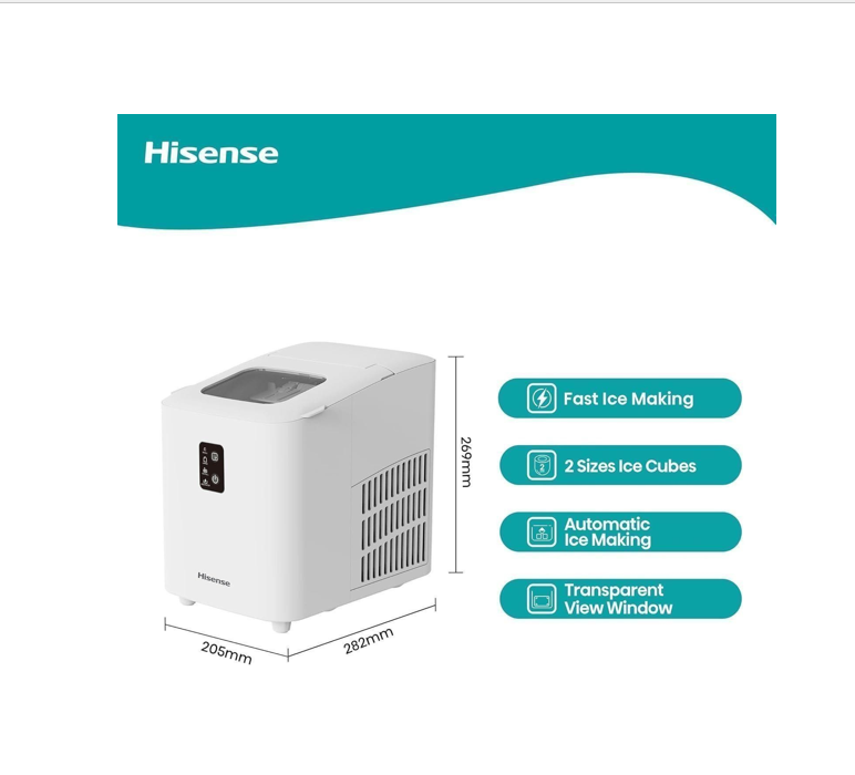 HISENSE ICE MAKER 12 KGS CAPICITY ICM 1264